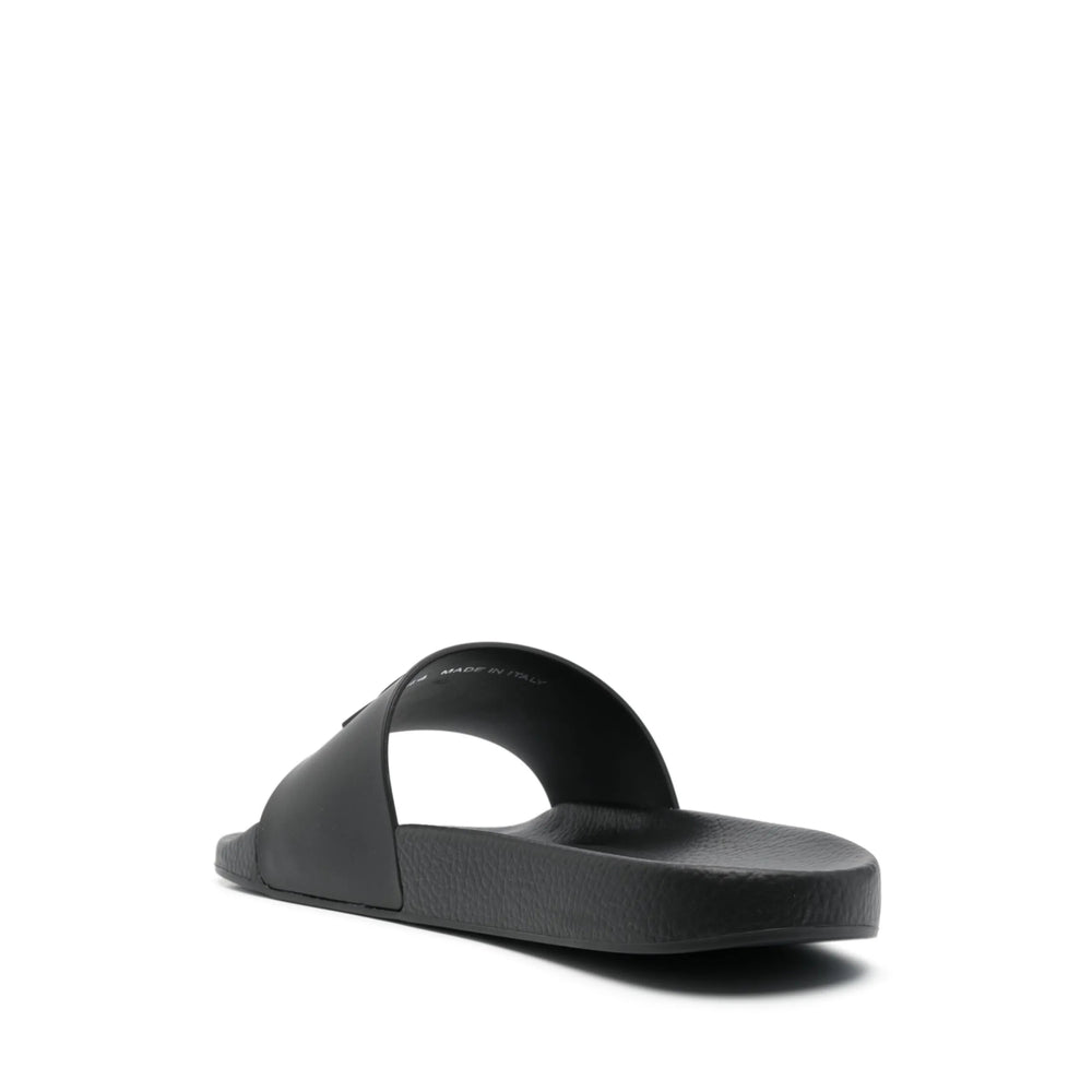 Moncler Black Flip-Flops & Slides Men MONCLER