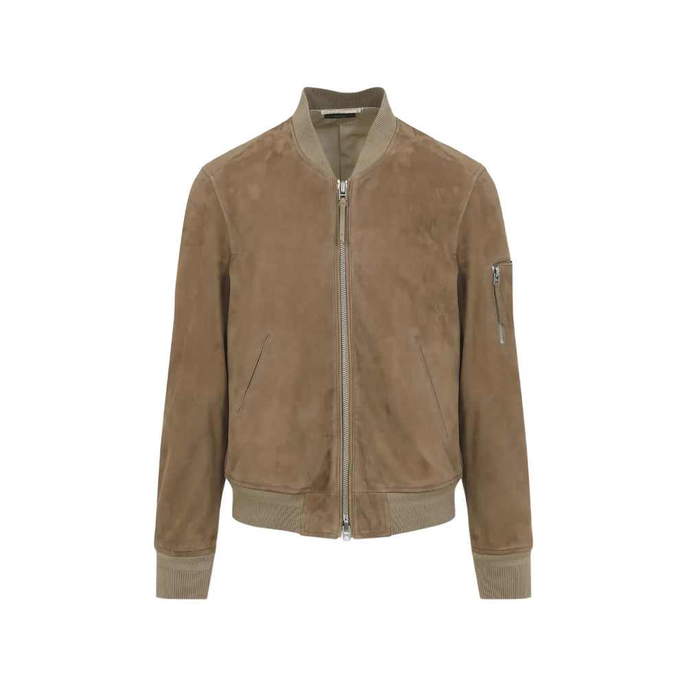 Tom Ford Brown Jackets - Leather Jackets Men TOM FORD