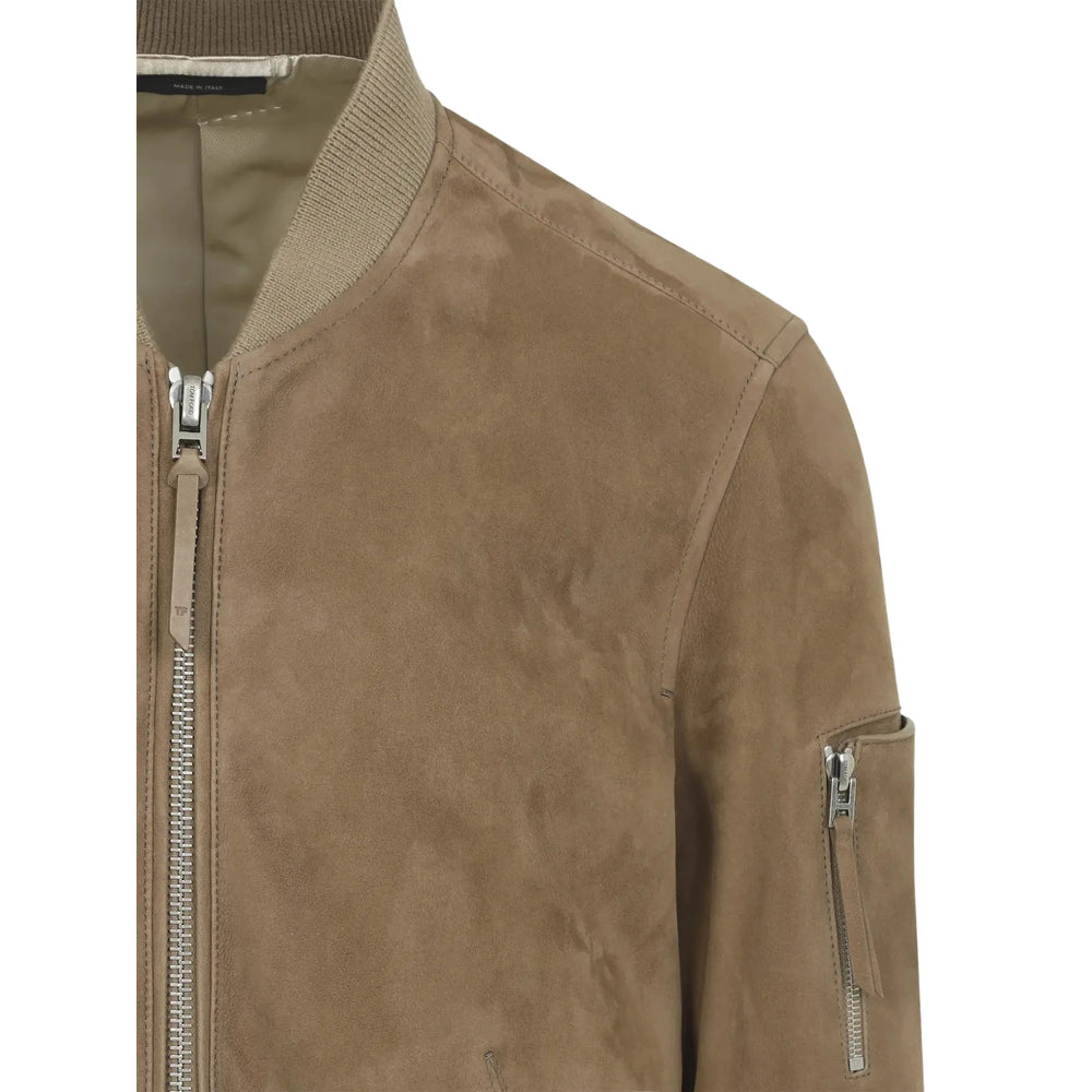 Tom Ford Brown Jackets - Leather Jackets Men TOM FORD