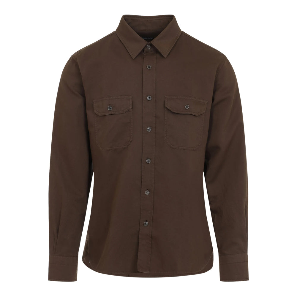 Tom Ford Brown Shirts Men TOM FORD