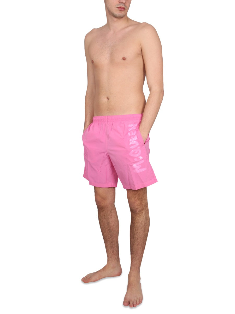 Alexander Mcqueen Men Logo Print Swimsuit ALEXANDER MCQUEEN