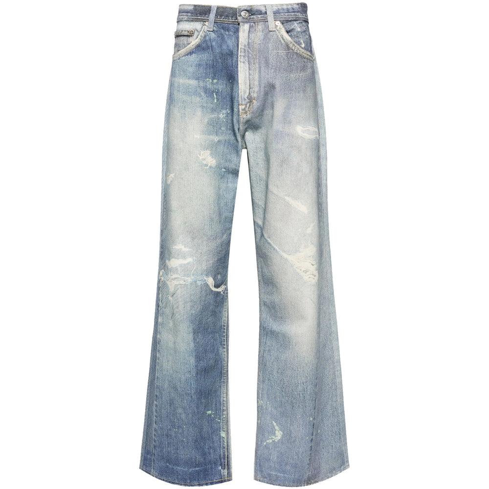Our Legacy Blue Trousers - Wide-Leg Trousers Men OUR LEGACY