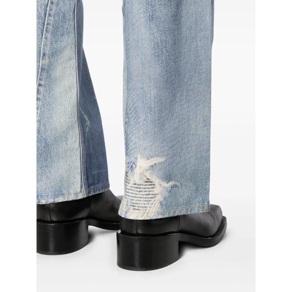 Our Legacy Blue Trousers - Wide-Leg Trousers Men OUR LEGACY