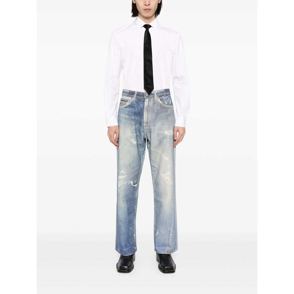 Our Legacy Blue Trousers - Wide-Leg Trousers Men OUR LEGACY