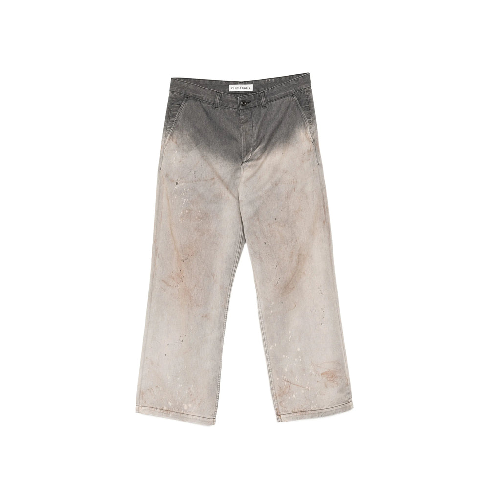 Our Legacy Grey Denim - Wide-Leg Jeans Men OUR LEGACY