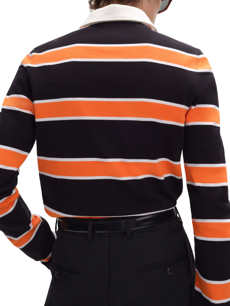 Celine Men Striped Cotton Jersey Polo CELINE