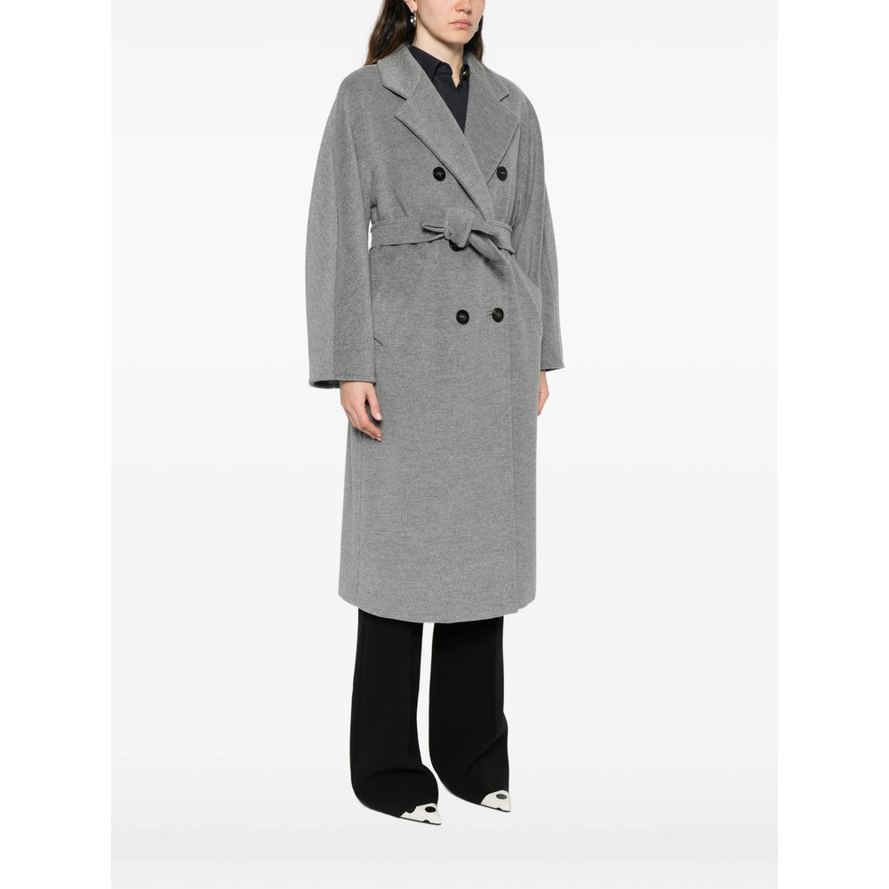 Max Mara Grey Coats - Double Breasted & Peacoats Women MAX MARA
