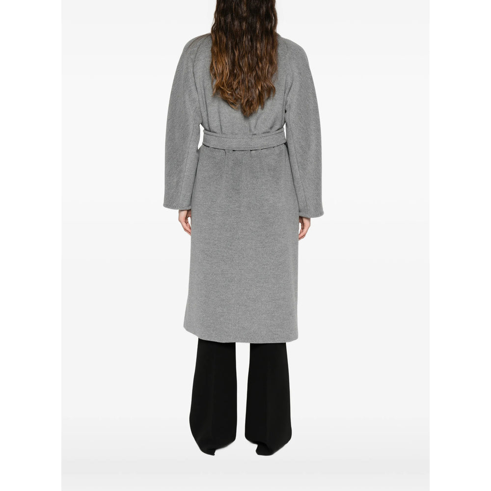 Max Mara Grey Coats - Double Breasted & Peacoats Women MAX MARA