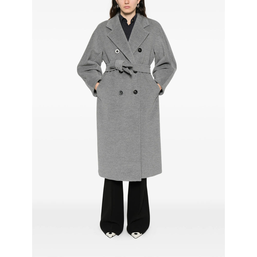 Max Mara Grey Coats - Double Breasted & Peacoats Women MAX MARA