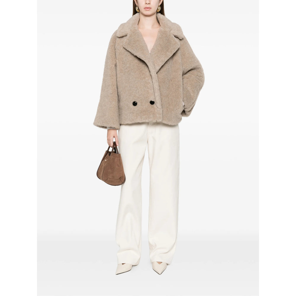 Max Mara Neutrals Coats - Double Breasted & Peacoats Women MAX MARA