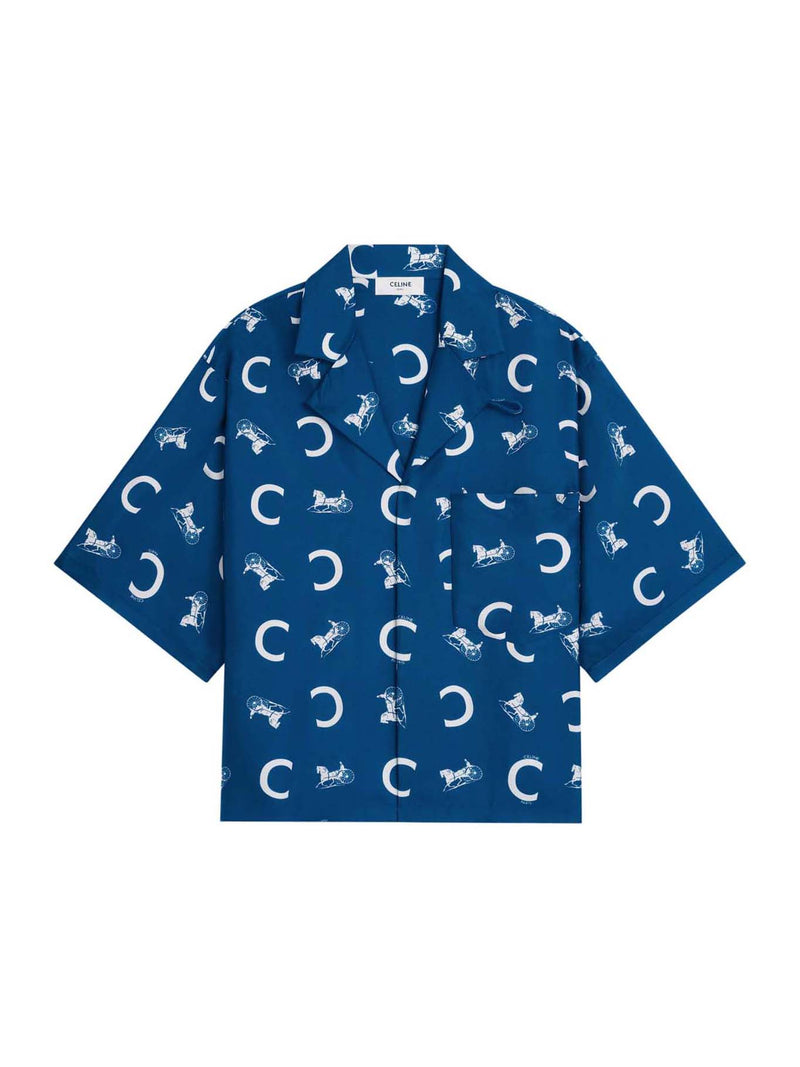 Celine Men Scout Silk Twill Shirt CELINE