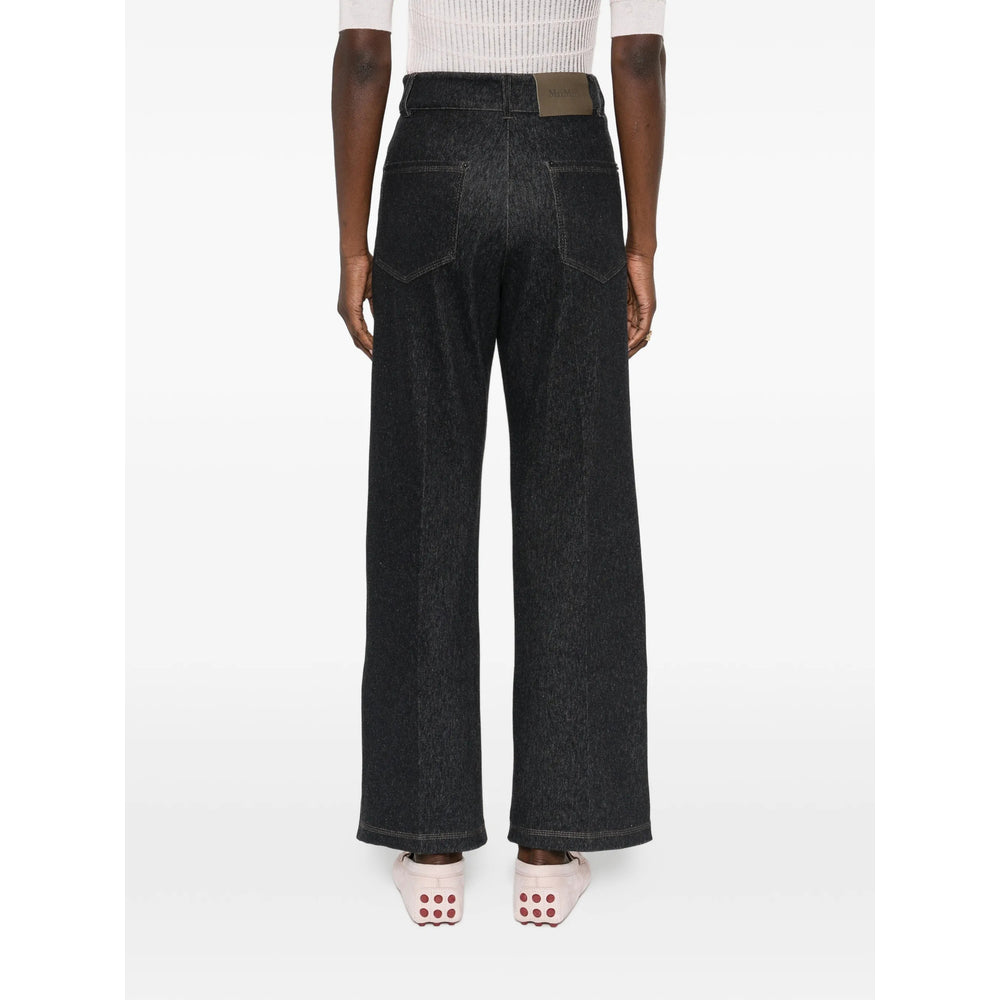 Max Mara Blue Trousers - High-Waisted Trousers Women MAX MARA