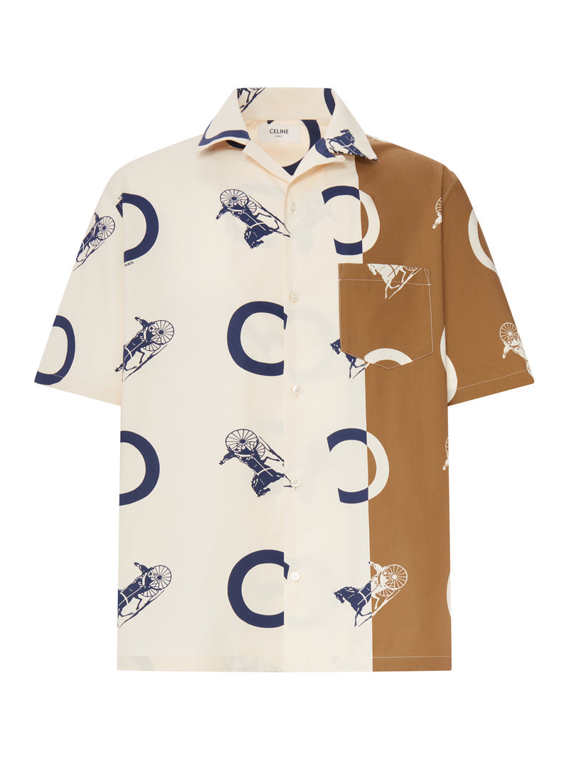 Celine Men Printed Silk Bowling Shirt CELINE