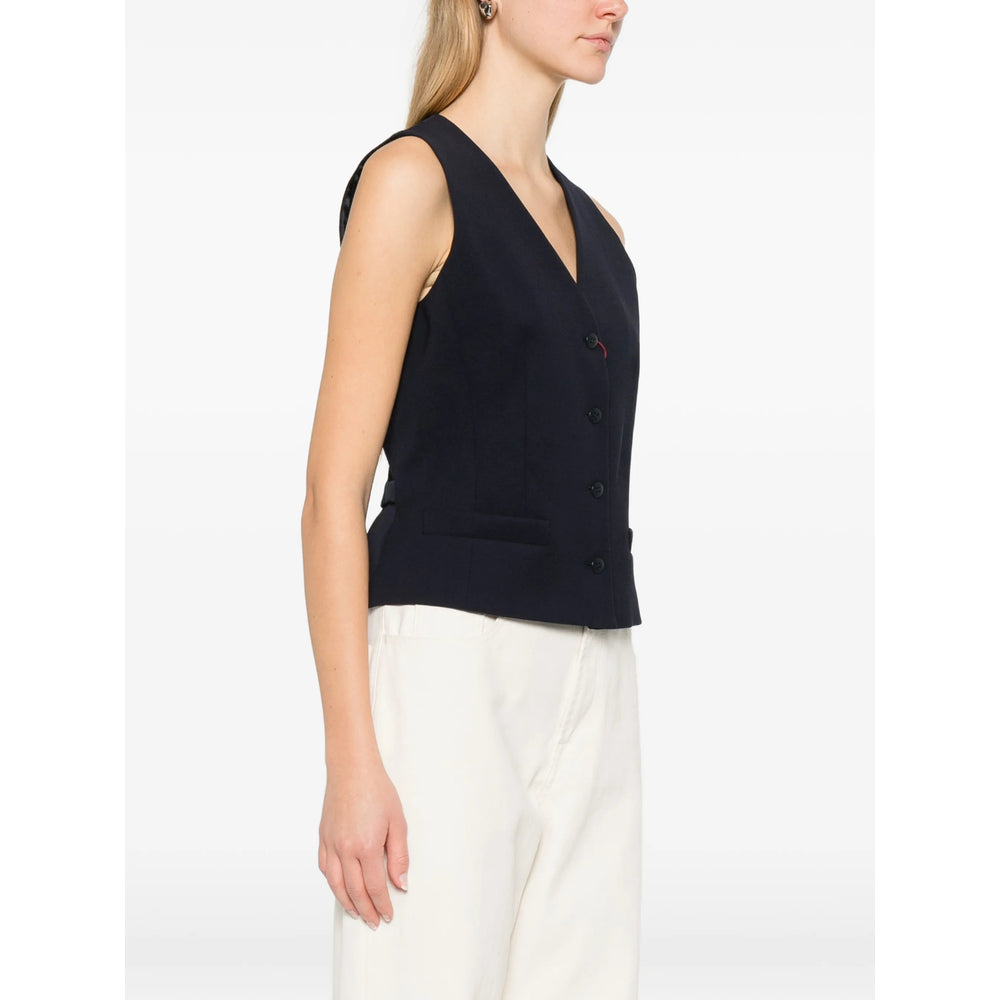 Max Mara Studio Blue Jackets - Waistcoat & Gilets Women MAX MARA STUDIO