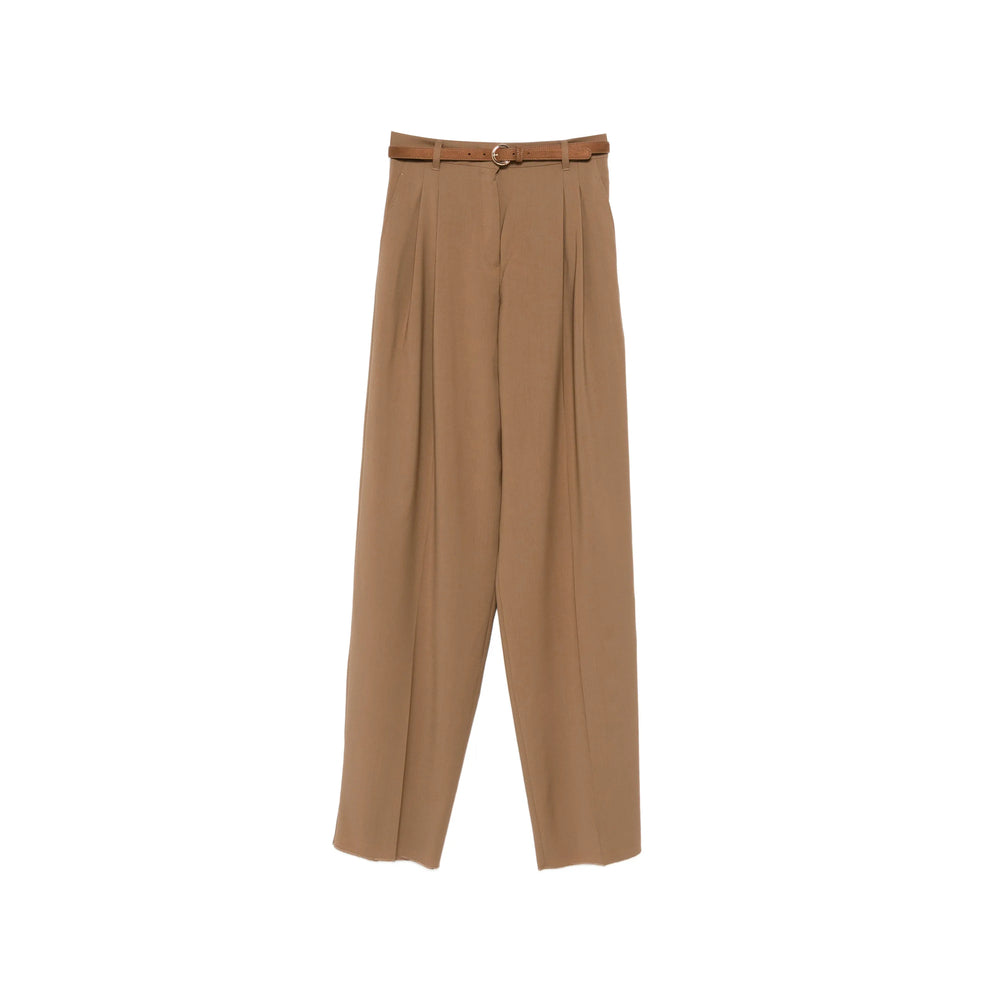 Max Mara Studio Brown Trousers - Straight Trousers Women MAX MARA STUDIO