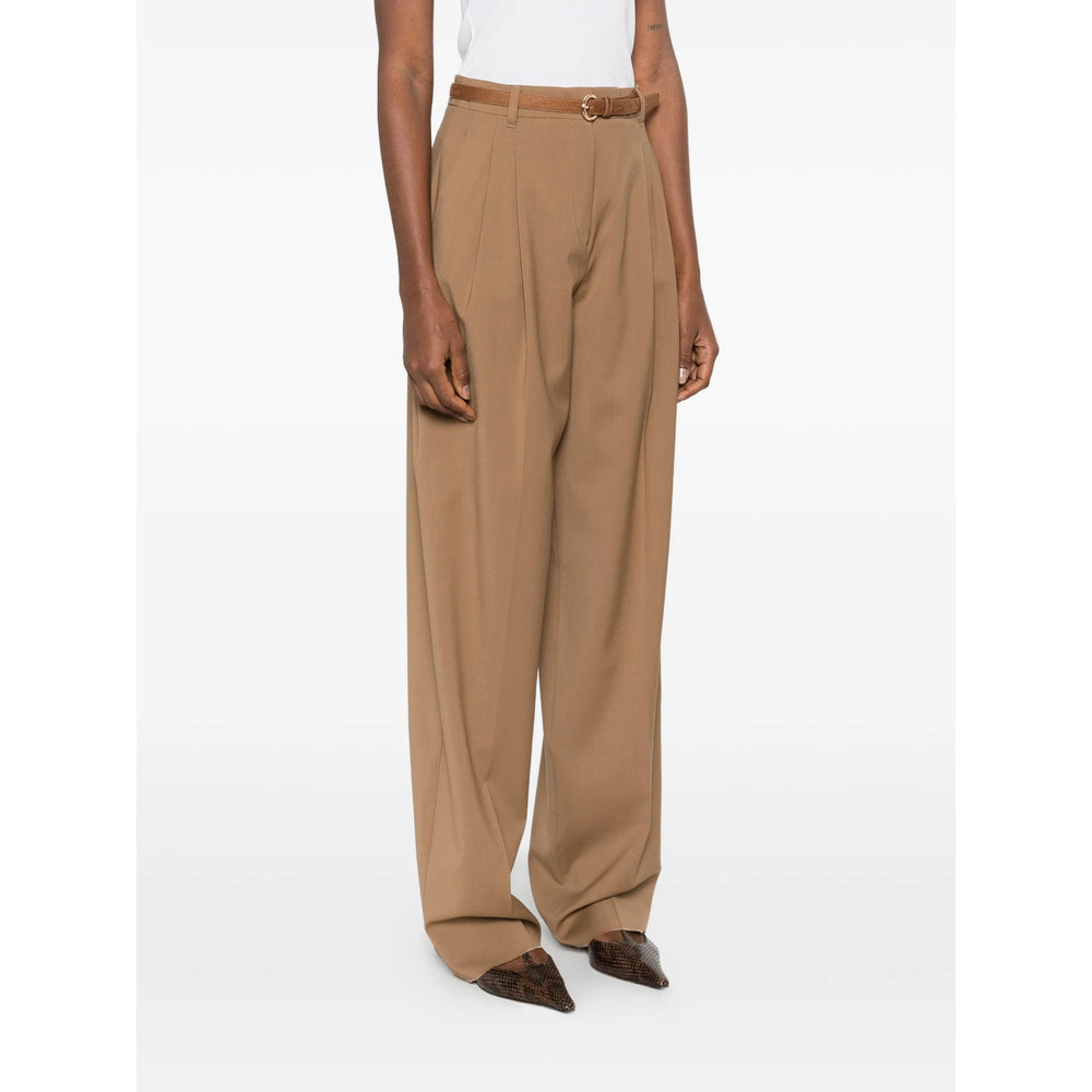 Max Mara Studio Brown Trousers - Straight Trousers Women MAX MARA STUDIO