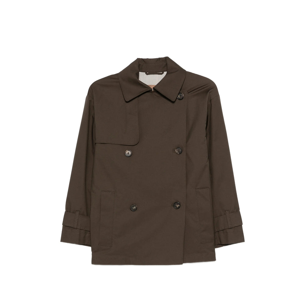 Max Mara The Cube Green Coats - Double Breasted & Peacoats Women
