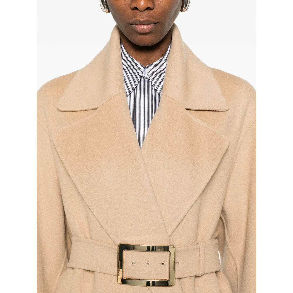 Sportmax Neutrals Coats - Double Breasted & Peacoats Women SPORTMAX