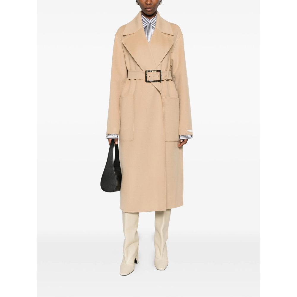 Sportmax Neutrals Coats - Double Breasted & Peacoats Women SPORTMAX