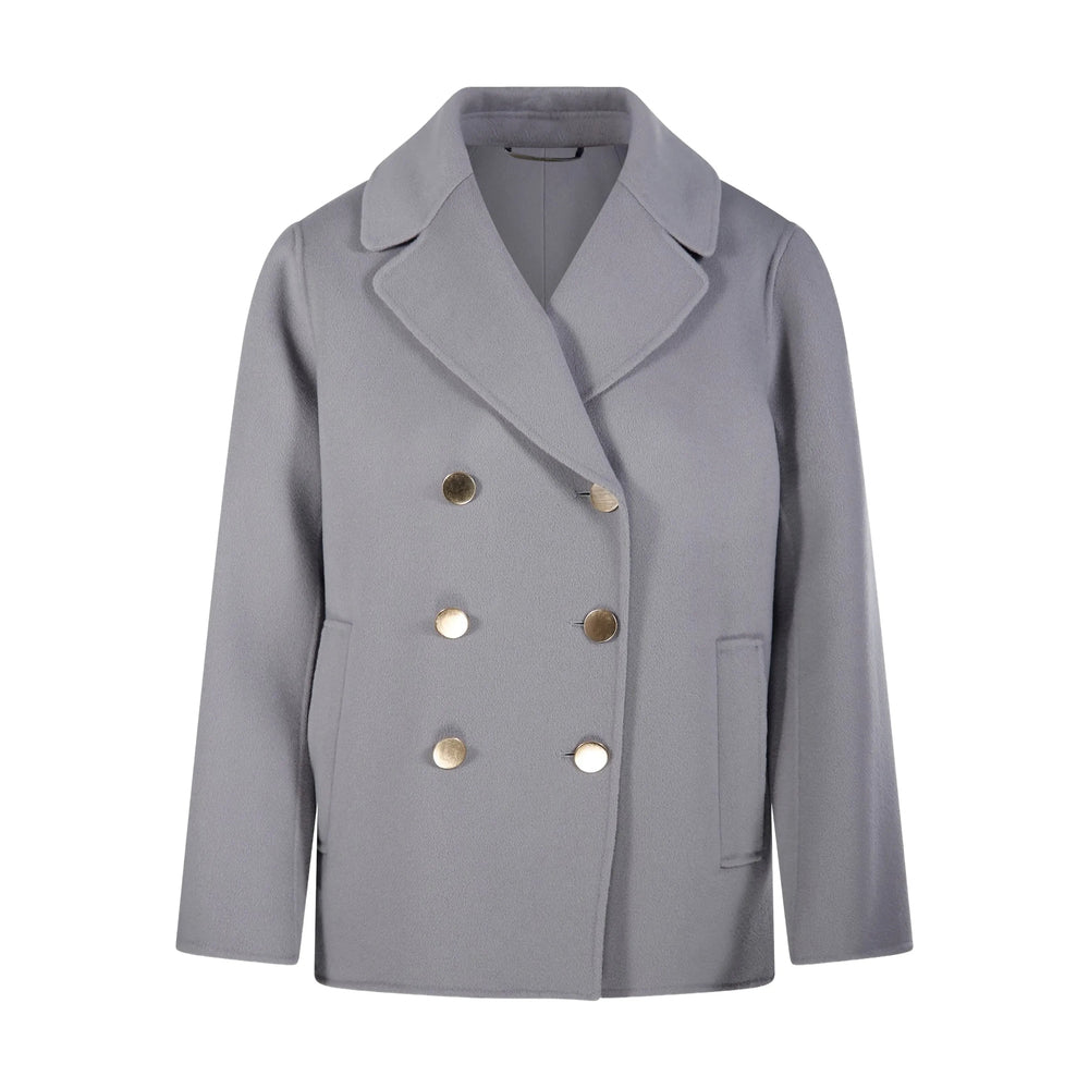 'S Max Mara Grey Coats - Double Breasted & Peacoats Women S MAX MARA