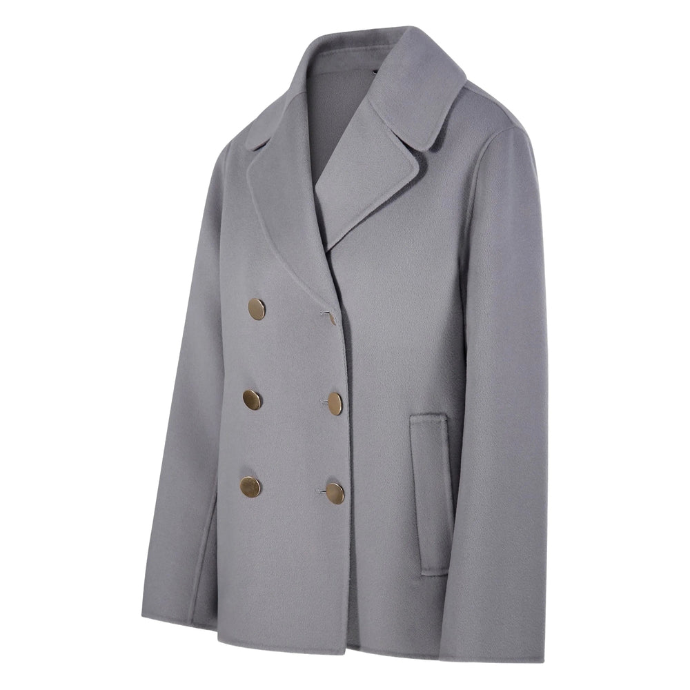 'S Max Mara Grey Coats - Double Breasted & Peacoats Women S MAX MARA