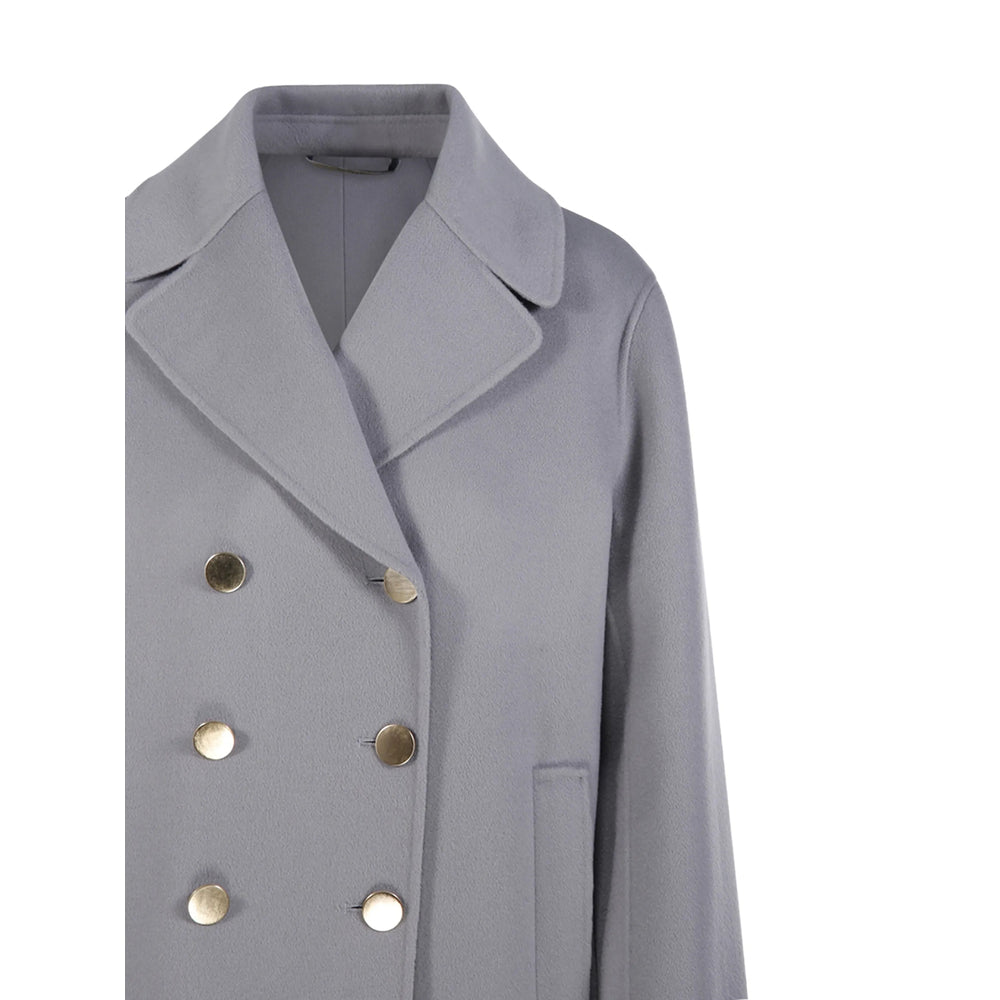 'S Max Mara Grey Coats - Double Breasted & Peacoats Women S MAX MARA