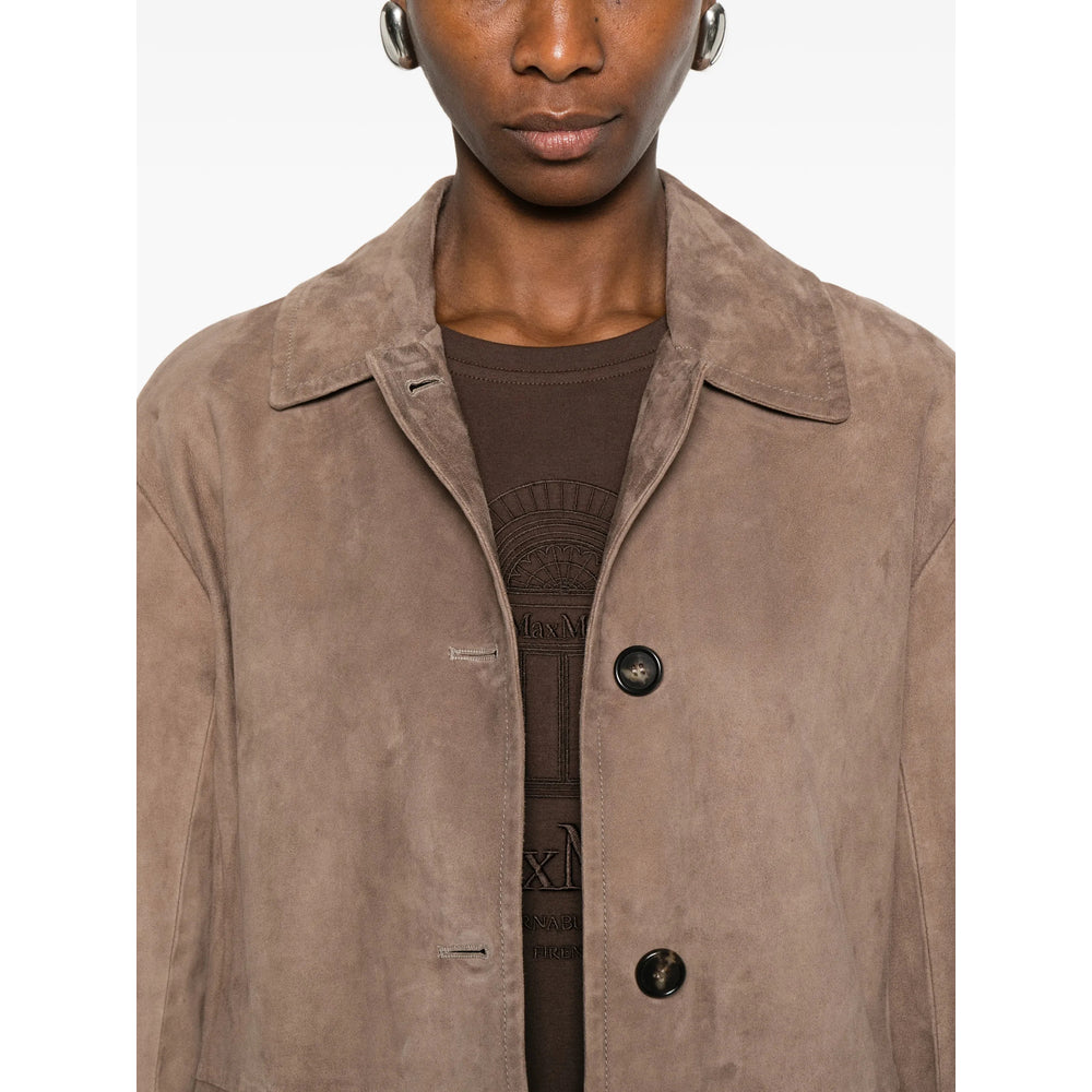 'S Max Mara Brown Jackets - Leather Jackets Women S MAX MARA