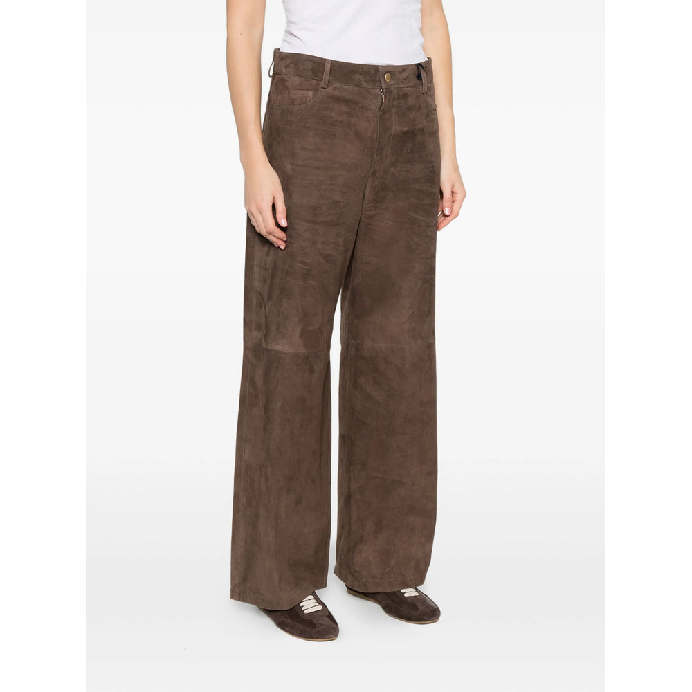 'S Max Mara Brown Trousers - High-Waisted Trousers Women S MAX MARA