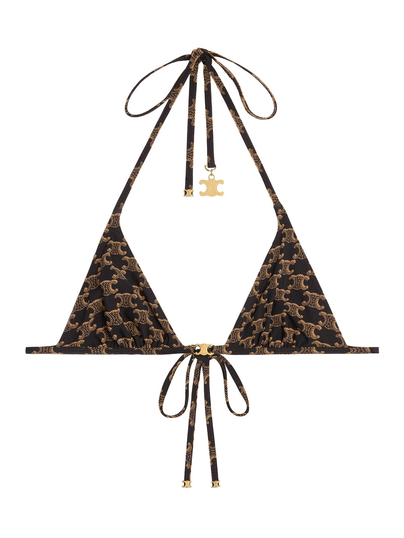 Celine Women Triangle Top In Matt Jersey With Monogram CELINE