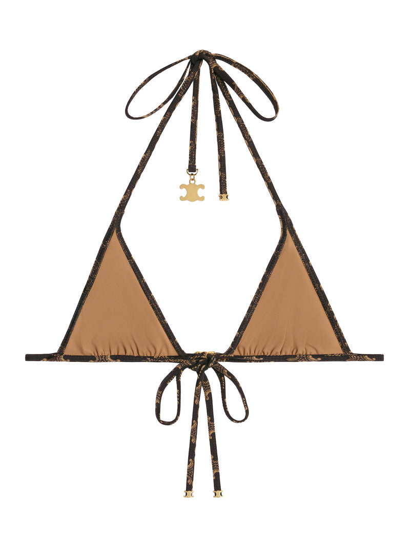 Celine Women Triangle Top In Matt Jersey With Monogram CELINE