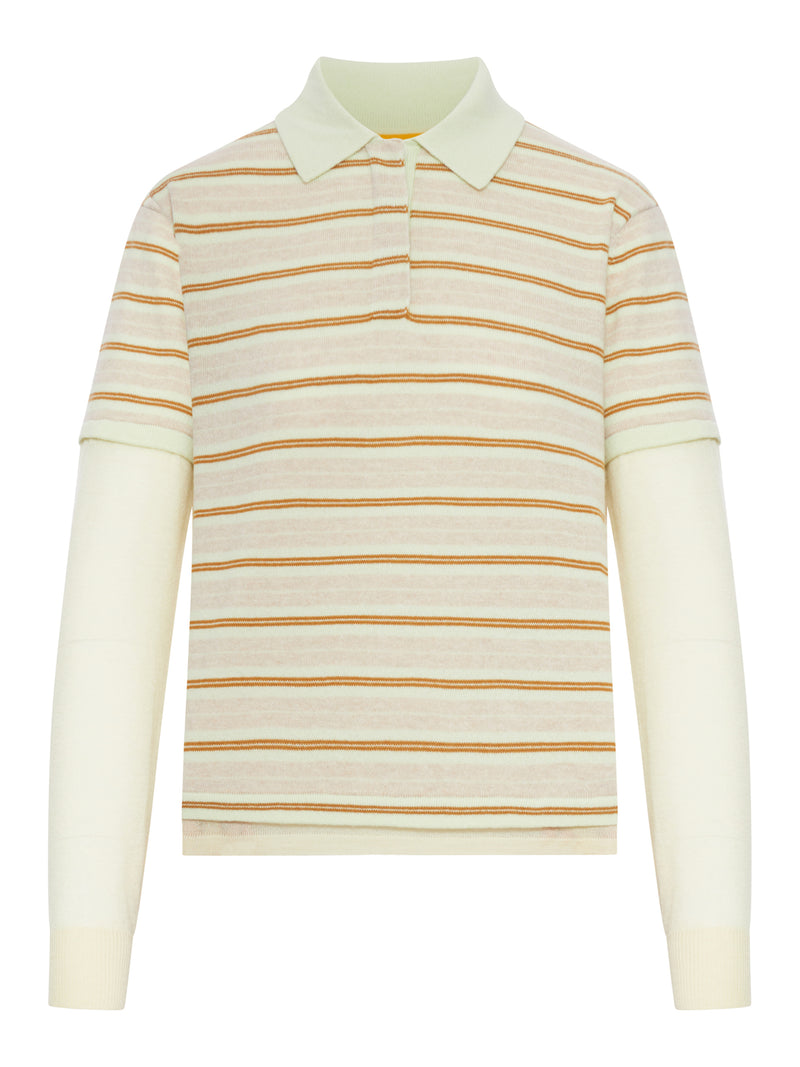 Guest In Residence Women Cashmere Layered Rugby Polo GUEST IN RESIDENCE