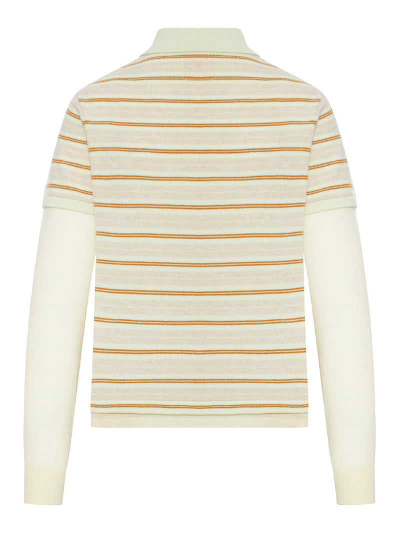 Guest In Residence Women Cashmere Layered Rugby Polo GUEST IN RESIDENCE