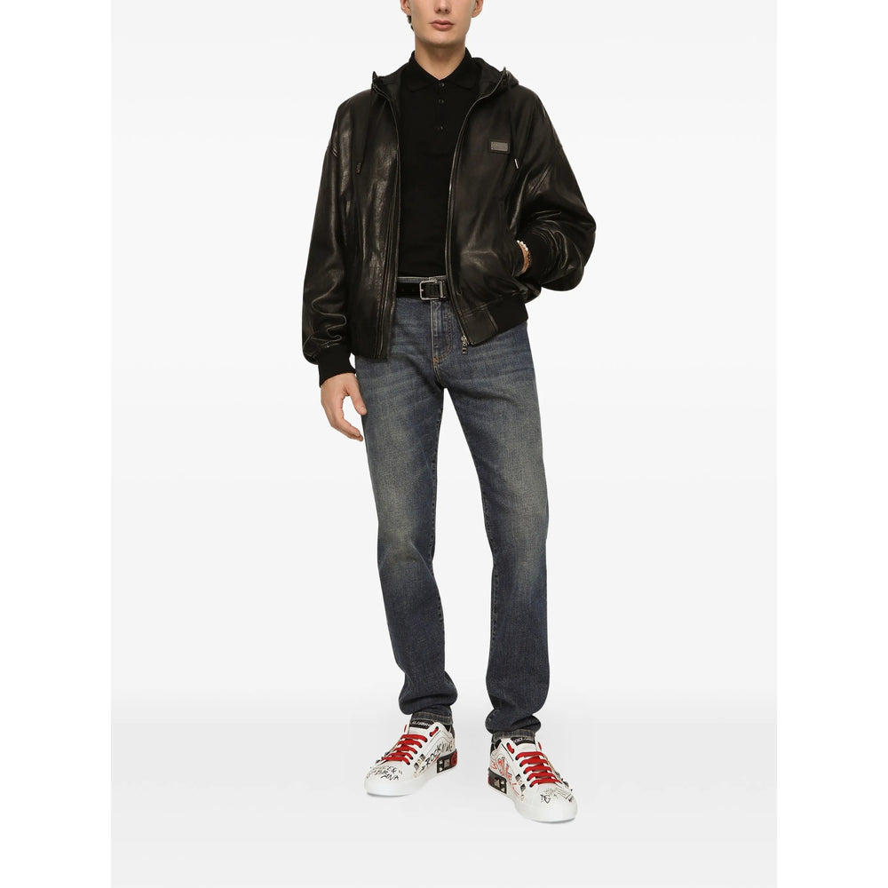 Dolce & Gabbana Black Polo Shirts Men DOLCE & GABBANA