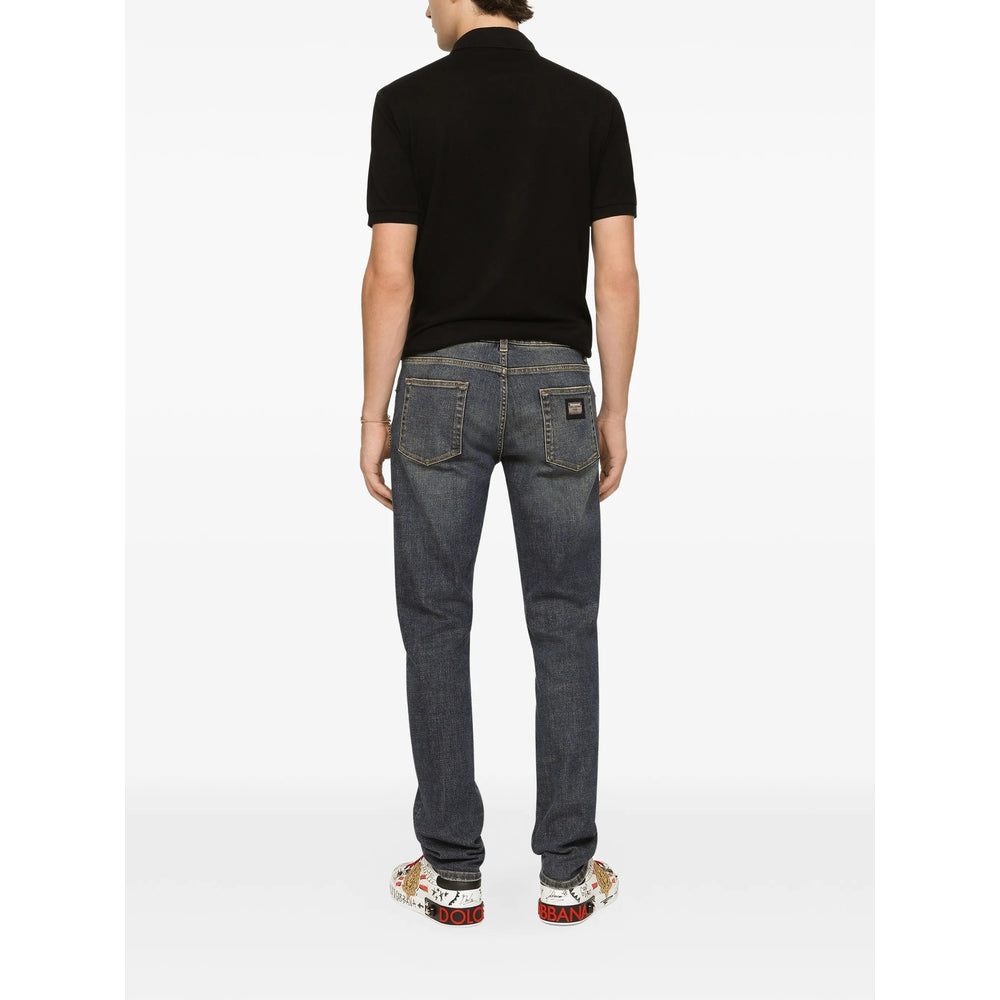 Dolce & Gabbana Black Polo Shirts Men DOLCE & GABBANA