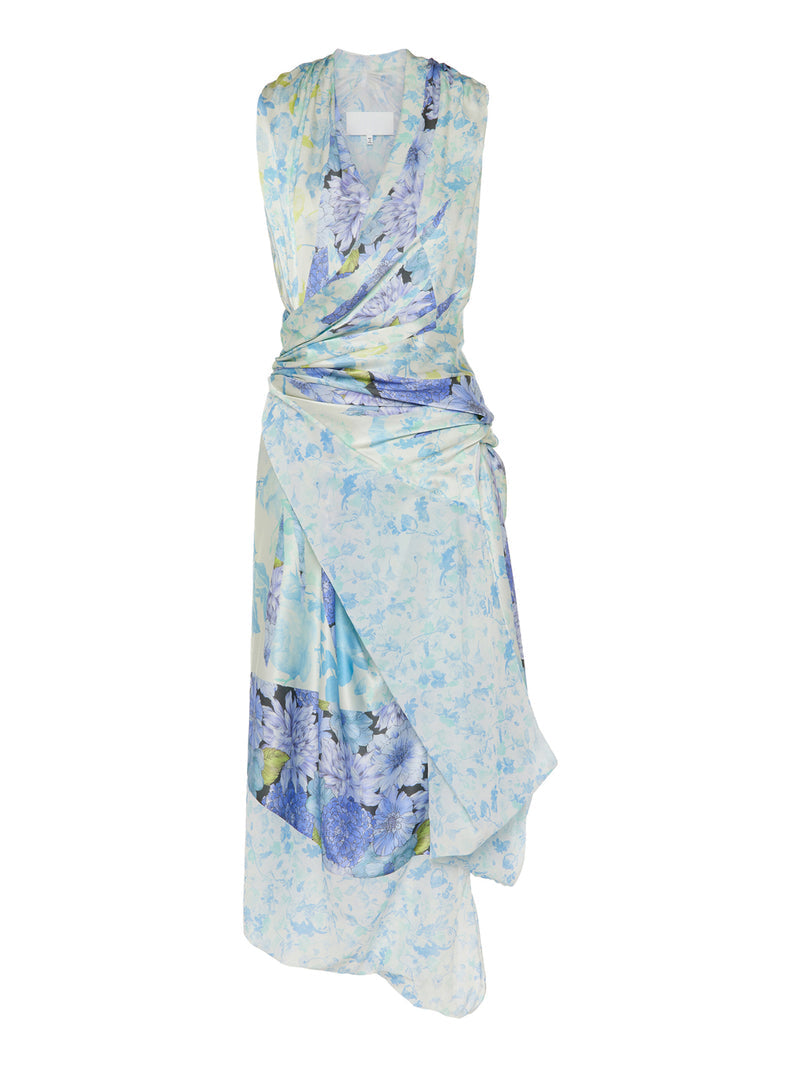 Maison Margiela Women Floral Silk Wrap Dress MAISON MARGIELA