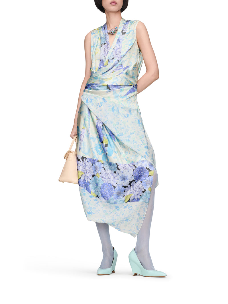 Maison Margiela Women Floral Silk Wrap Dress MAISON MARGIELA