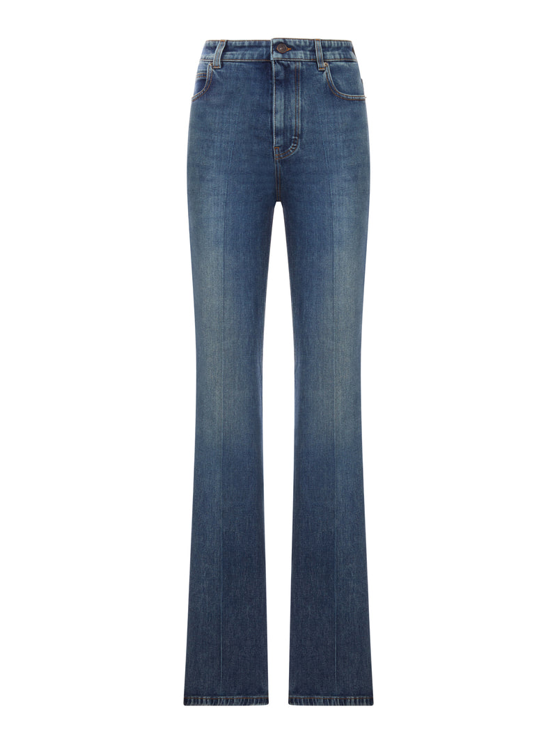 Balenciaga Women High-Waisted Jeans In Vintage Blue BALENCIAGA