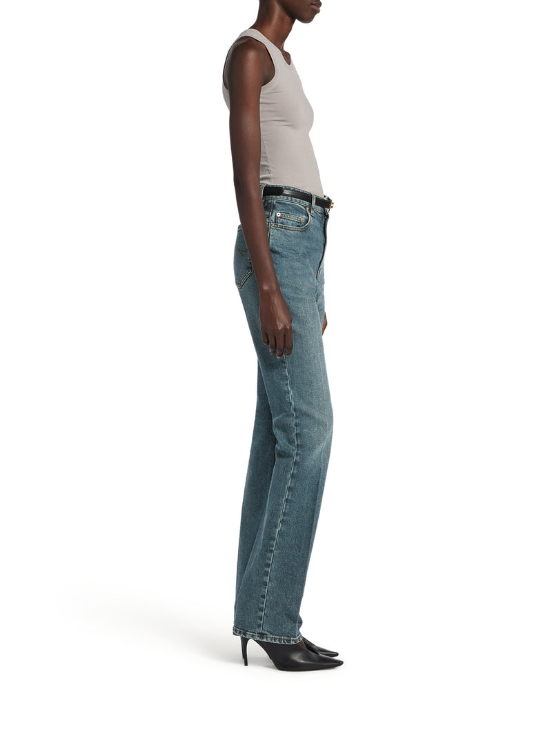 Balenciaga Women High-Waisted Jeans In Vintage Blue BALENCIAGA