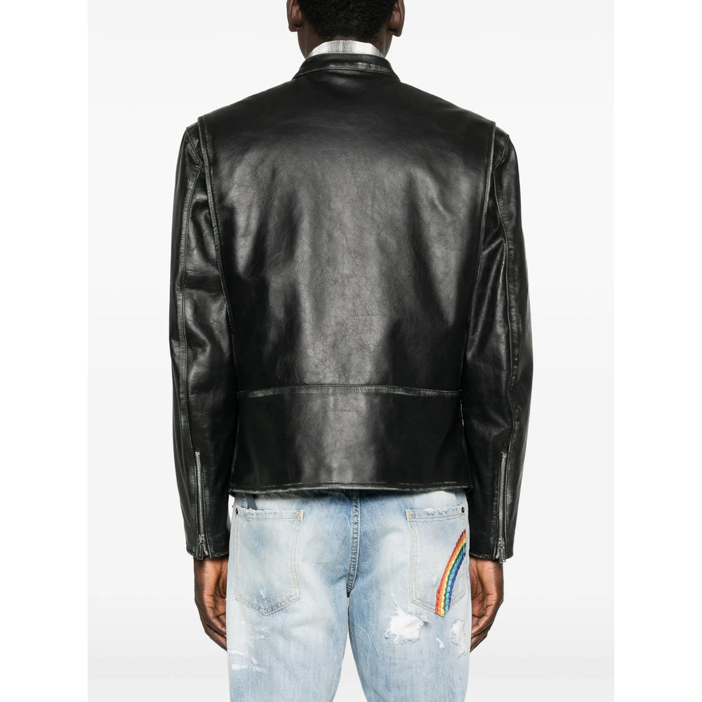 Dsquared2 Black Jackets - Leather Jackets Men DSQUARED2