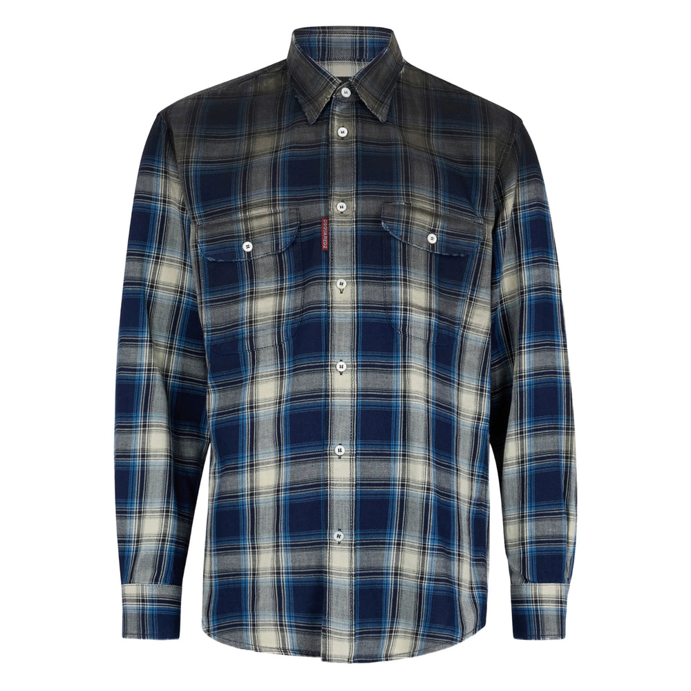 Dsquared2 Blue Shirts Men DSQUARED2