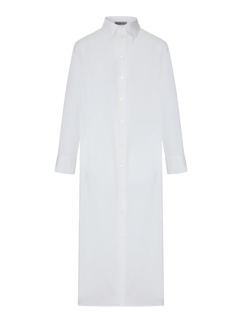 Balenciaga Women Long Chemisier Dress With Drape On The Back BALENCIAGA