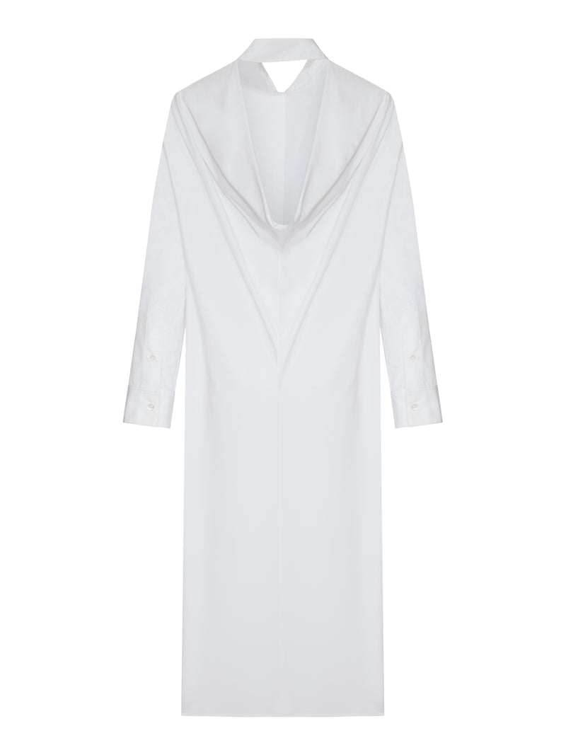 Balenciaga Women Long Chemisier Dress With Drape On The Back BALENCIAGA