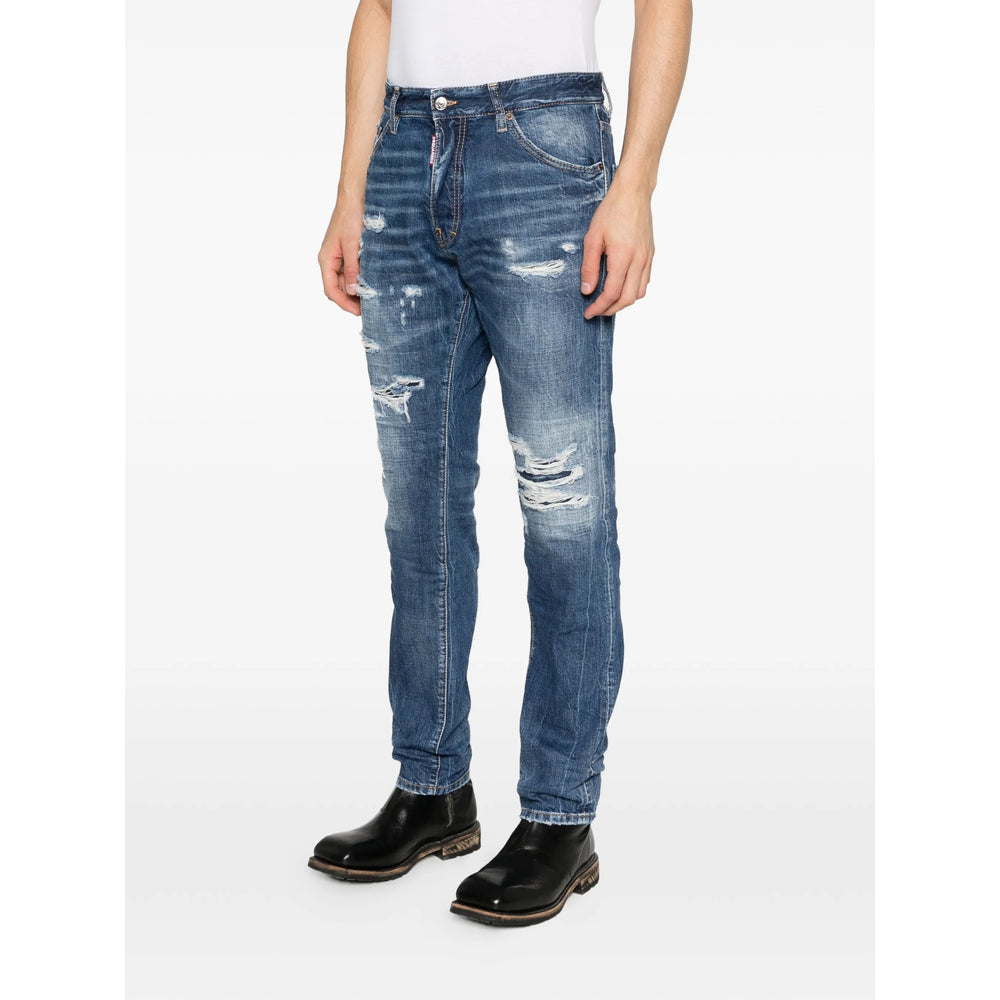 Dsquared2 Blue Denim - Regular & Straight-Leg Jeans Men DSQUARED2