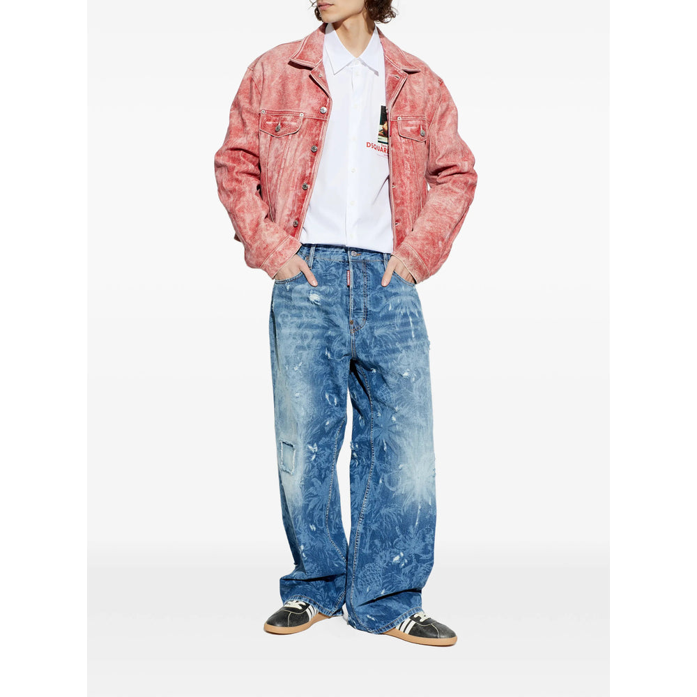 Dsquared2 Blue Trousers - Wide-Leg Trousers Men DSQUARED2