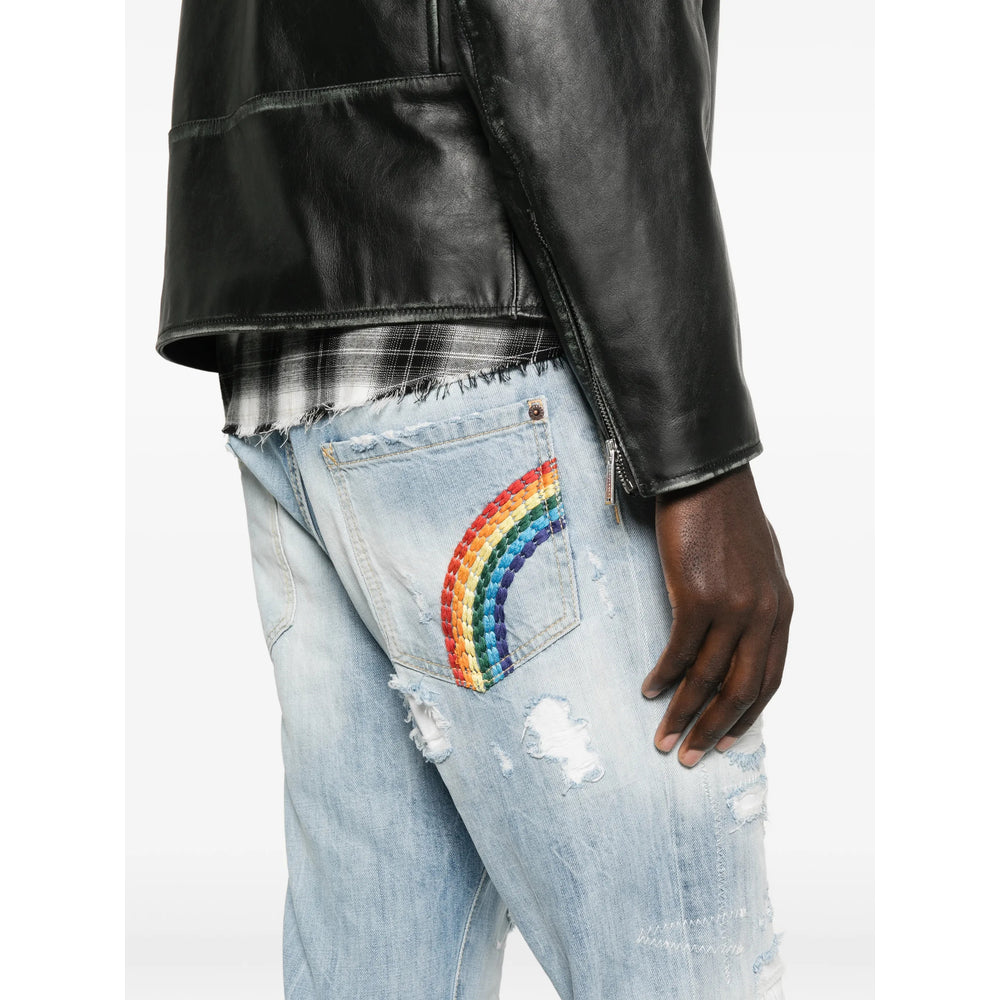 Dsquared2 Blue Denim - Regular & Straight-Leg Jeans Men DSQUARED2