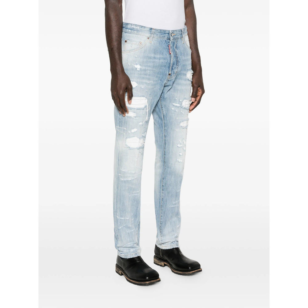 Dsquared2 Blue Denim - Regular & Straight-Leg Jeans Men DSQUARED2