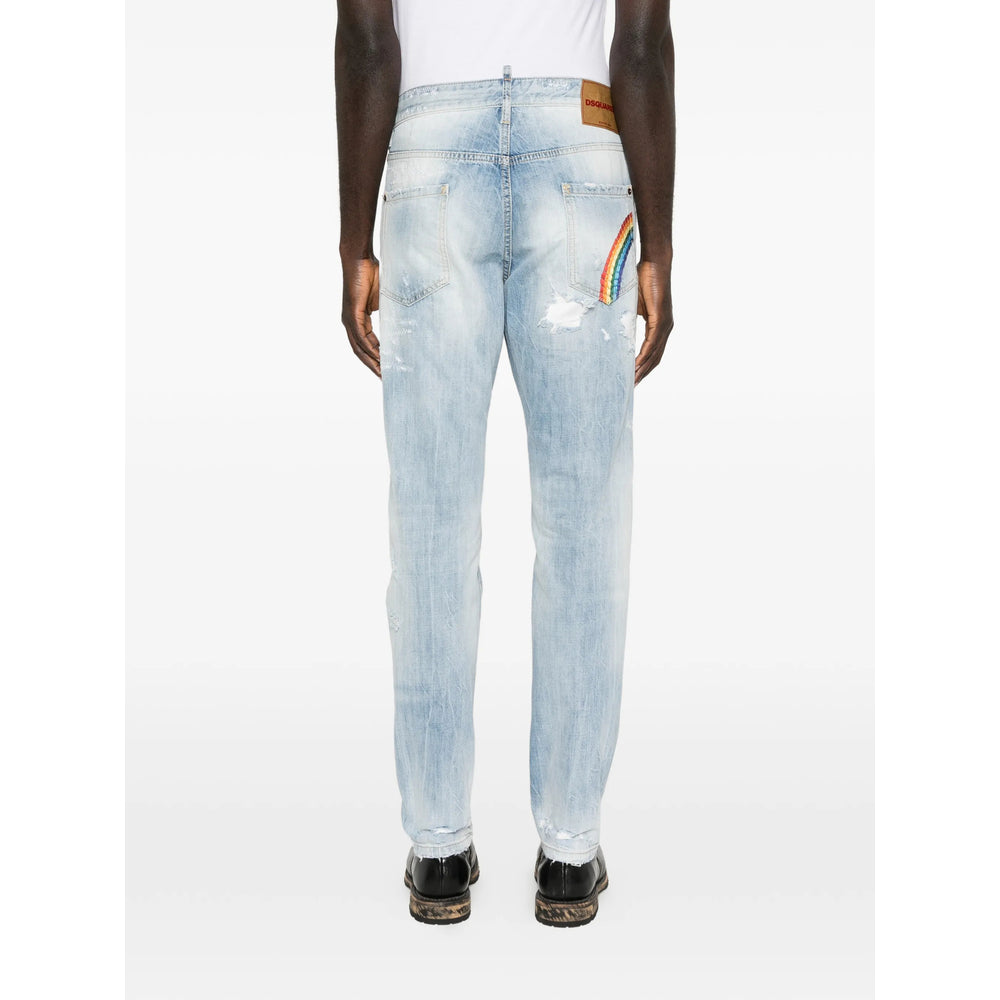 Dsquared2 Blue Denim - Regular & Straight-Leg Jeans Men DSQUARED2
