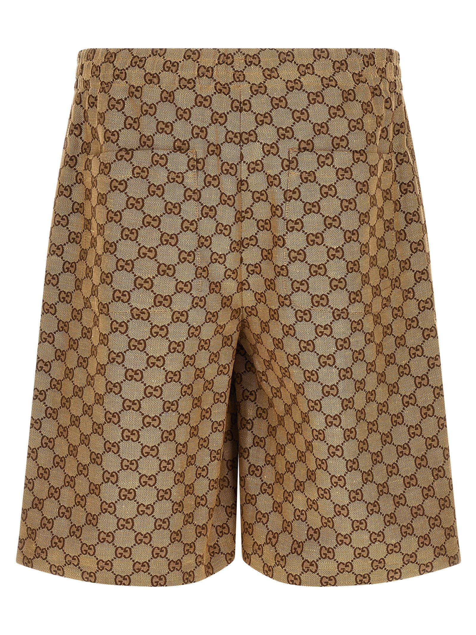 Gucci Men 'Gg Supreme' Bermuda Shorts - 'Gucci Lido' Line GUCCI