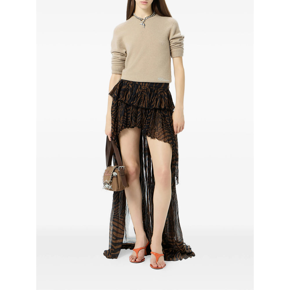Blumarine Brown Skirts - Asymmetric & Draped Skirts Women BLUMARINE
