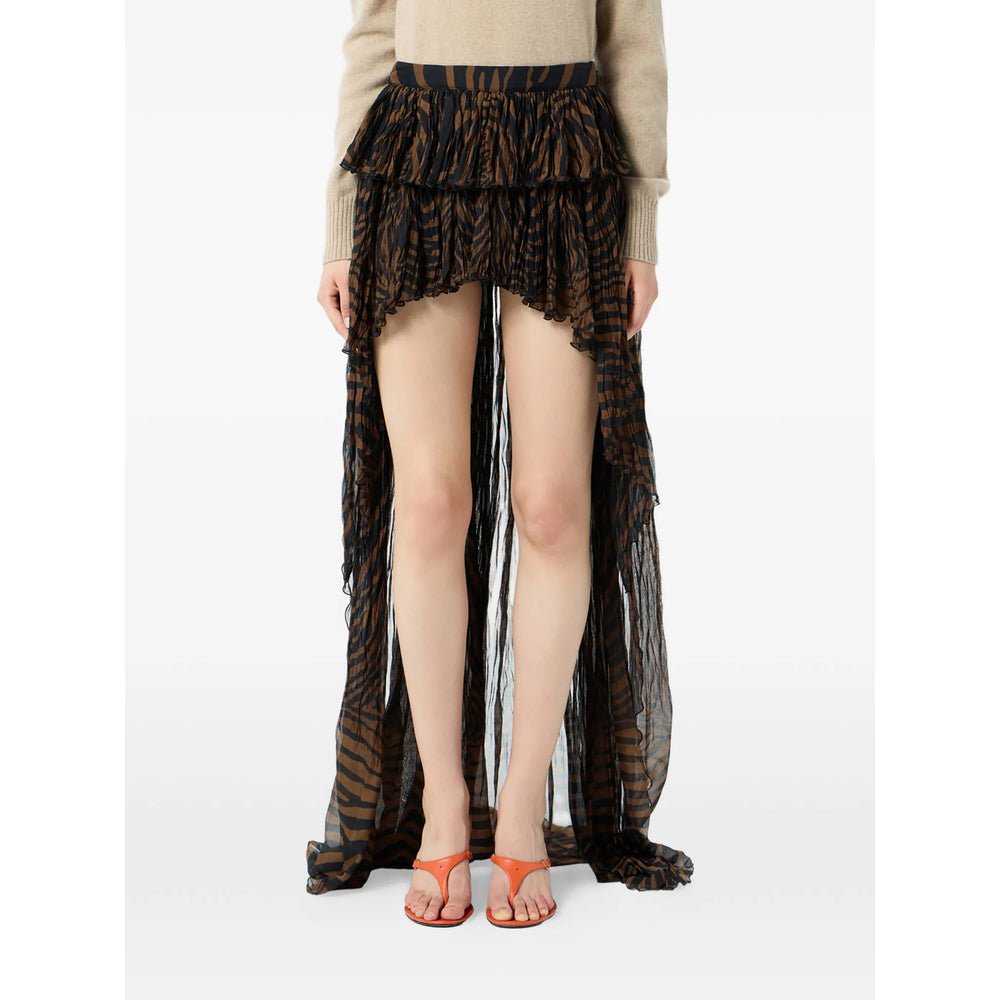 Blumarine Brown Skirts - Asymmetric & Draped Skirts Women BLUMARINE